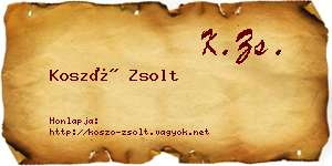 Koszó Zsolt névjegykártya