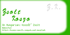 zsolt koszo business card